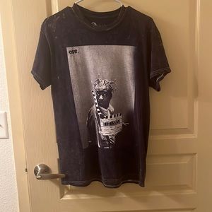 Distressed blue shirt featuring Ol Dirty Bastard from Forever 21. Size: S/M